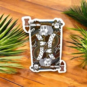 10 / $10 King of Hearts Playing Card Sticker - Playing Cards
